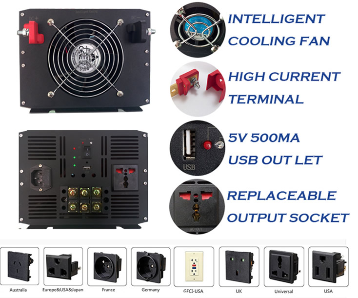 8000W Pure Sine Wave Power Inverter