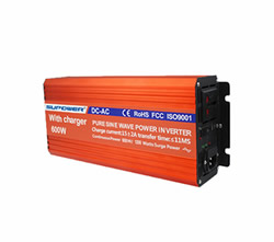 600W UPS Pure Sine Wave Power Inverter with battery charger
