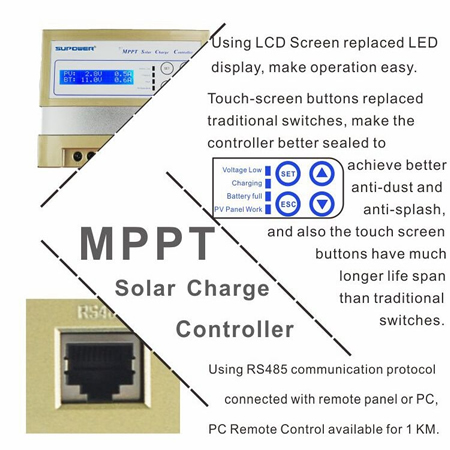 40A MPPT Solar Charge Controller with LCD display